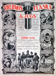 Publicité pour des flacons et pichets Thermos, 1910