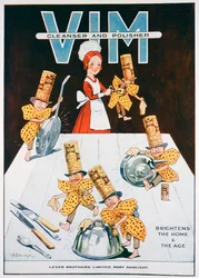 Publicité pour le nettoyant et polisseur Vim, 1919