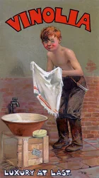 Publicité pour le savon Vinolia, vers 1900