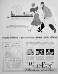 Publicité pour les ustensiles de cuisine en aluminium Wear-Ever, 1939