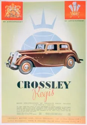 Publicité pour la voiture Crossley Regis, 1935