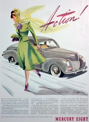 Publicité pour la voiture Mercury Eight