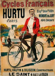 Publicité pour les bicyclettes Hurtu, vers 1900