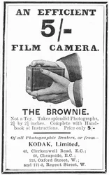Publicité pour les appareils photo Kodak Brownie, 1900