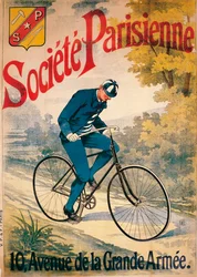Publicité pour les bicyclettes Société Parisienne, vers 1895