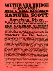 Publicité pour les spectacles de cascades de Samuel Scott