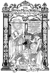 Publicité pour la compagnie des femmes métallurgistes à Londres, 1901