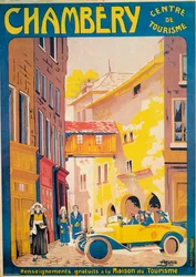 Publicité pour le tourisme à Chambéry, France, vers 1920