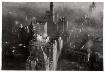 Vue aérienne de Manhattan, New York, USA, depuis un Zeppelin, 1928 1933