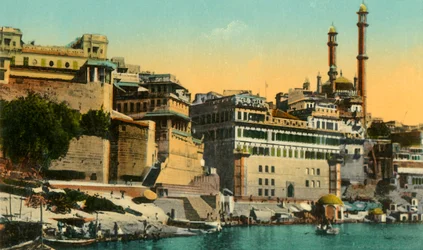 Mosquée Alamgir et Ghat, Bénarès, vers 1910