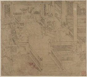 Album de thèmes taoïstes et bouddhistes : Rois des Enfers : Feuille 29, 1200s