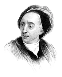 Alexander Pope, poète anglais du début du XVIIIe siècle, vers 1850
