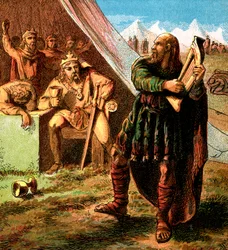 Alfred dans le camp danois, vers 1850