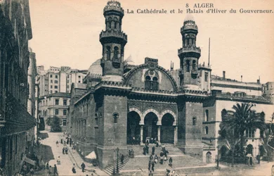 Alger - La Cathédrale et le Palais d