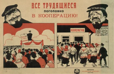 Tous les travailleurs aux coopératives!, 1929