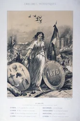 Allégorie des emblèmes patriotiques français, 1870
