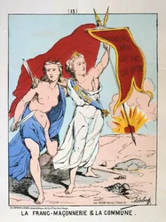 Allégorie de la franc-maçonnerie et de la Commune, Commune de Paris, 1871