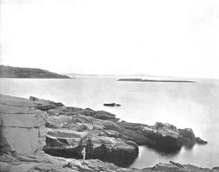Le long de la côte, Bar Harbor, Maine, USA, vers 1900