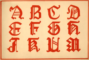 Alphabet, lettres A-M, majuscules