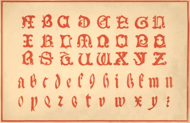 Alphabet, lettres A-Z, majuscules et minuscules