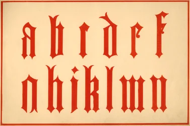 Alphabet, lettres a-n, minuscules