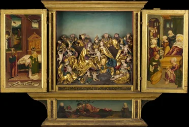 Retable avec des scènes de la vie de la Vierge, allemand, 1548