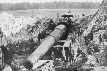 Canon ferroviaire américain de 14 pouces, Offensive Meuse-Argonne, France, 1918
