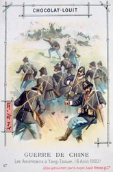 Armée américaine à Yang-Tsoum, Chine, rébellion des Boxers, 6 août 1900