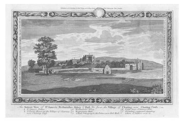 Vue ancienne de St. James, Westminster Abbey & Hall, fin du XVIIIe siècle