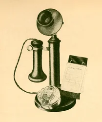 Un récepteur téléphonique automatique, vers 1930