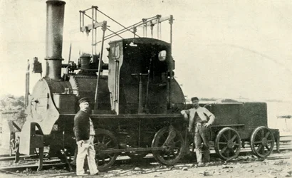 Une locomotive de mine précoce, vers 1930