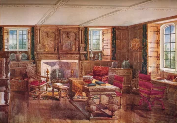 Un salon élisabéthain, XIXe siècle, 1923