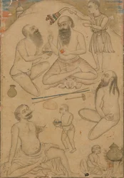 Un campement de yogis, vers 1660
