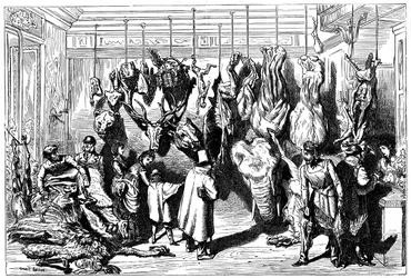 Un boucher anglais, Boulevard Haussmann, Paris, 1871