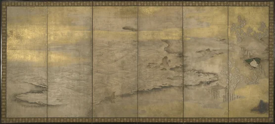 Un empereur exilé sur Okinoshima, vers 1600