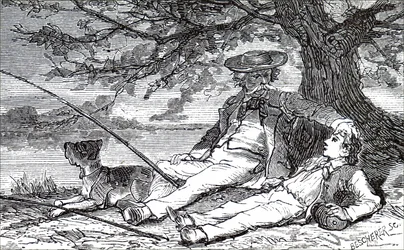 Un vieux pêcheur avec son petit-fils
