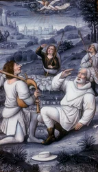 Ange appelant les bergers à la Nativité, XVIe siècle