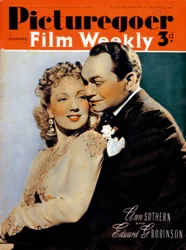 Ann Sothern 1909-2001 et Edward G. Robinson 1893-1964, acteurs, 1940
