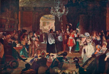 Antichambre à Whitehall pendant les derniers moments de Charles II