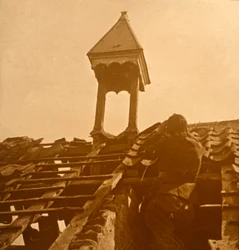Tir antiaérien, ligne de front, vers 1914-1918