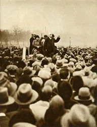 Manifestation anti-gouvernementale, Hyde Park, Londres, 6 février 1933