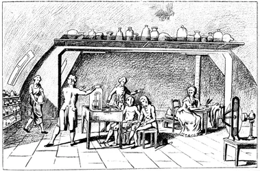 Antoine Laurent Lavoisier, chimiste français du 18ème siècle, investiguant la respiration