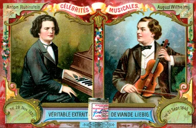 Anton Rubinstein et August Wilhelmj, vers 1900