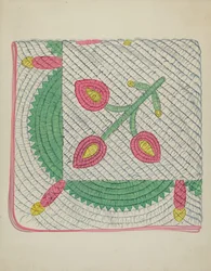 Courtepointe appliquée, vers 1936