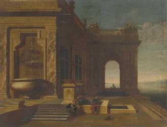 Architecture du palais avec figures