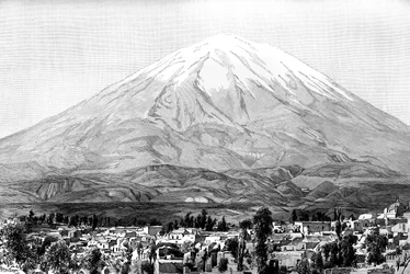Arequipa et le mont Misti, Pérou, 1895