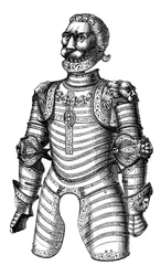 Armure ornée de lions, supposée être celle de Louis XII, 15ème siècle, 1870