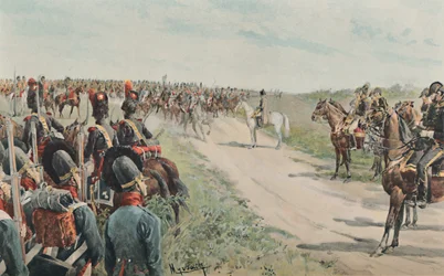Arrivée de Napoléon parmi les Bavarois et les Saxons