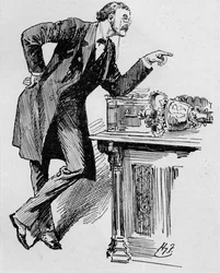 Arthur Balfour parlant à la Chambre des communes, années 1890-1906