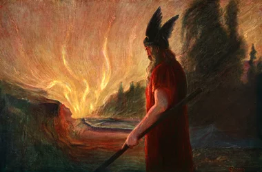 Alors que les flammes montent, Wotan part, 1906